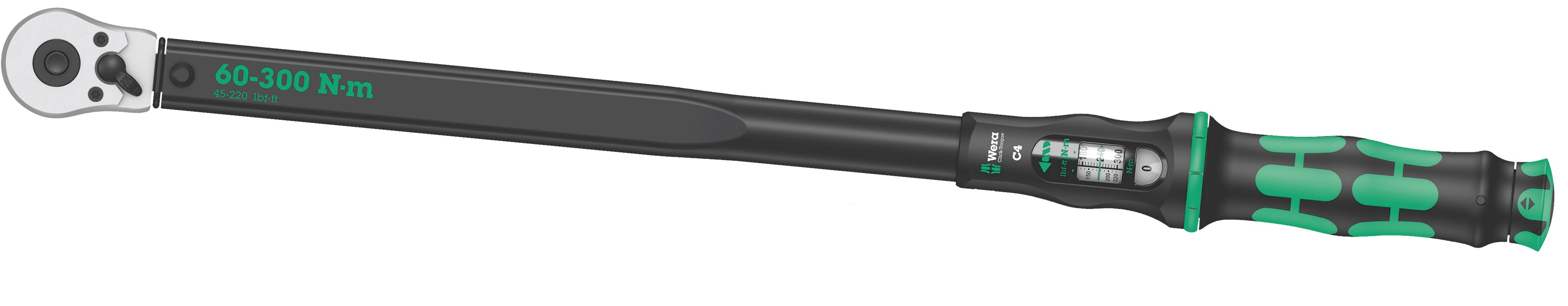 WERA Click-Torque C 4 Drehmomentschlüssel - 1/2 Zoll - 59,5cm - 60 - 300 NM