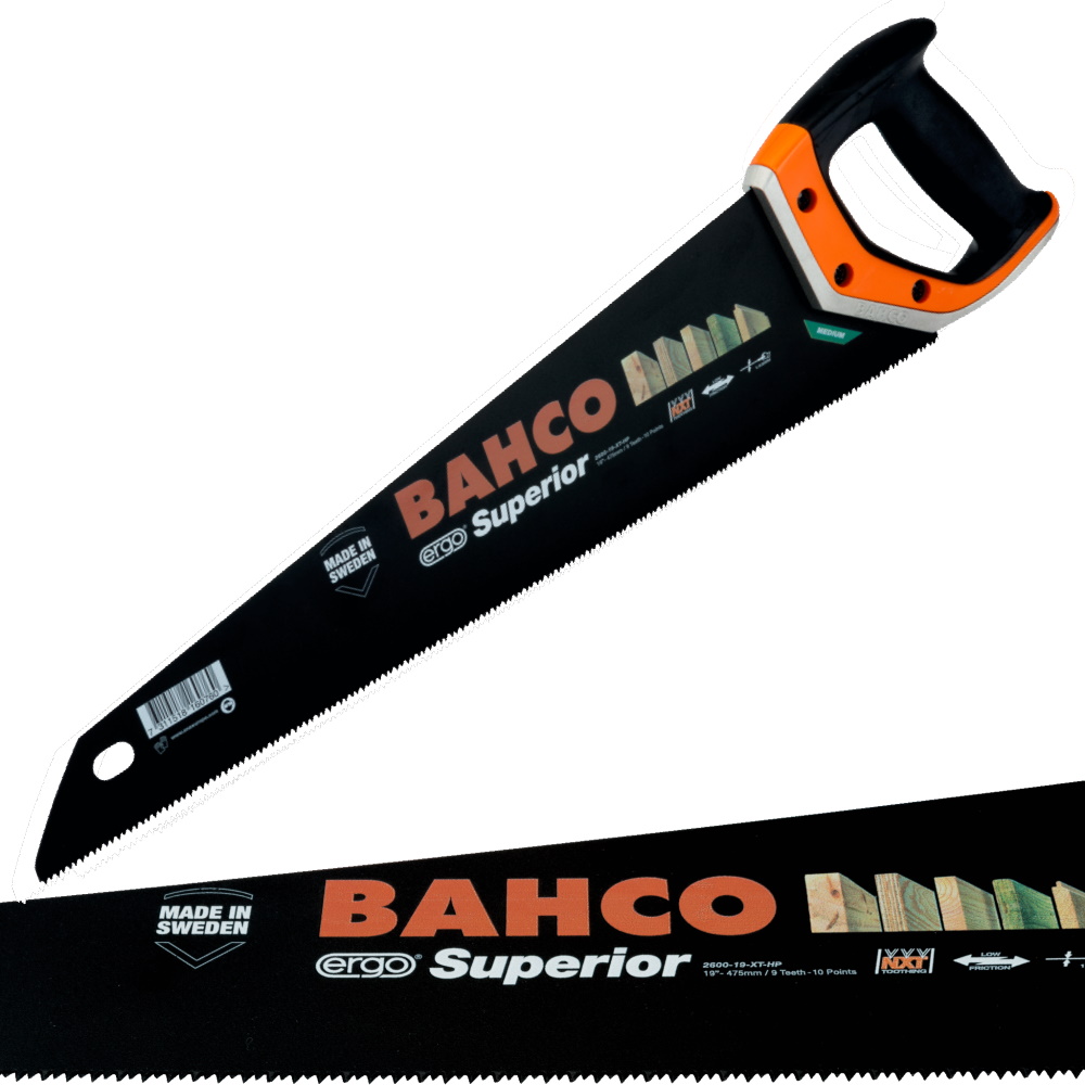 BAHCO Säge Fuchsschwanz - Handsäge - 475mm 2600-19-XT-HP ERGO Superior