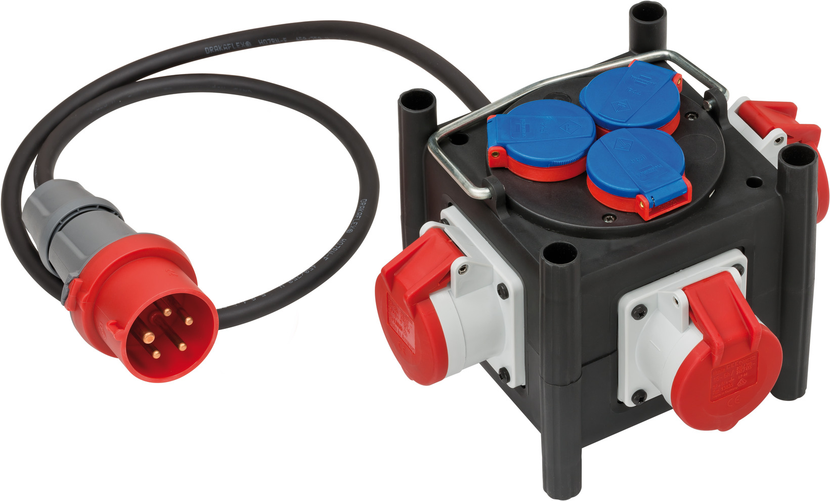 Brennenstuhl Gummi-Stromverteiler 3x CEE 400V - 3x 230V - IP44 - 1153680100