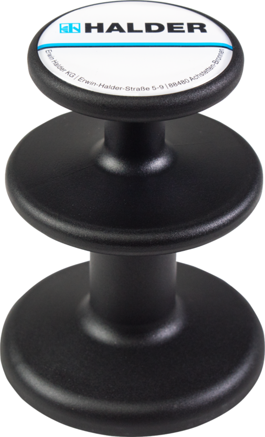 HALDER Magnethalter - 3688.003 - 250 Gramm - schwarz - 10cm lang - 7,5cm ⌀