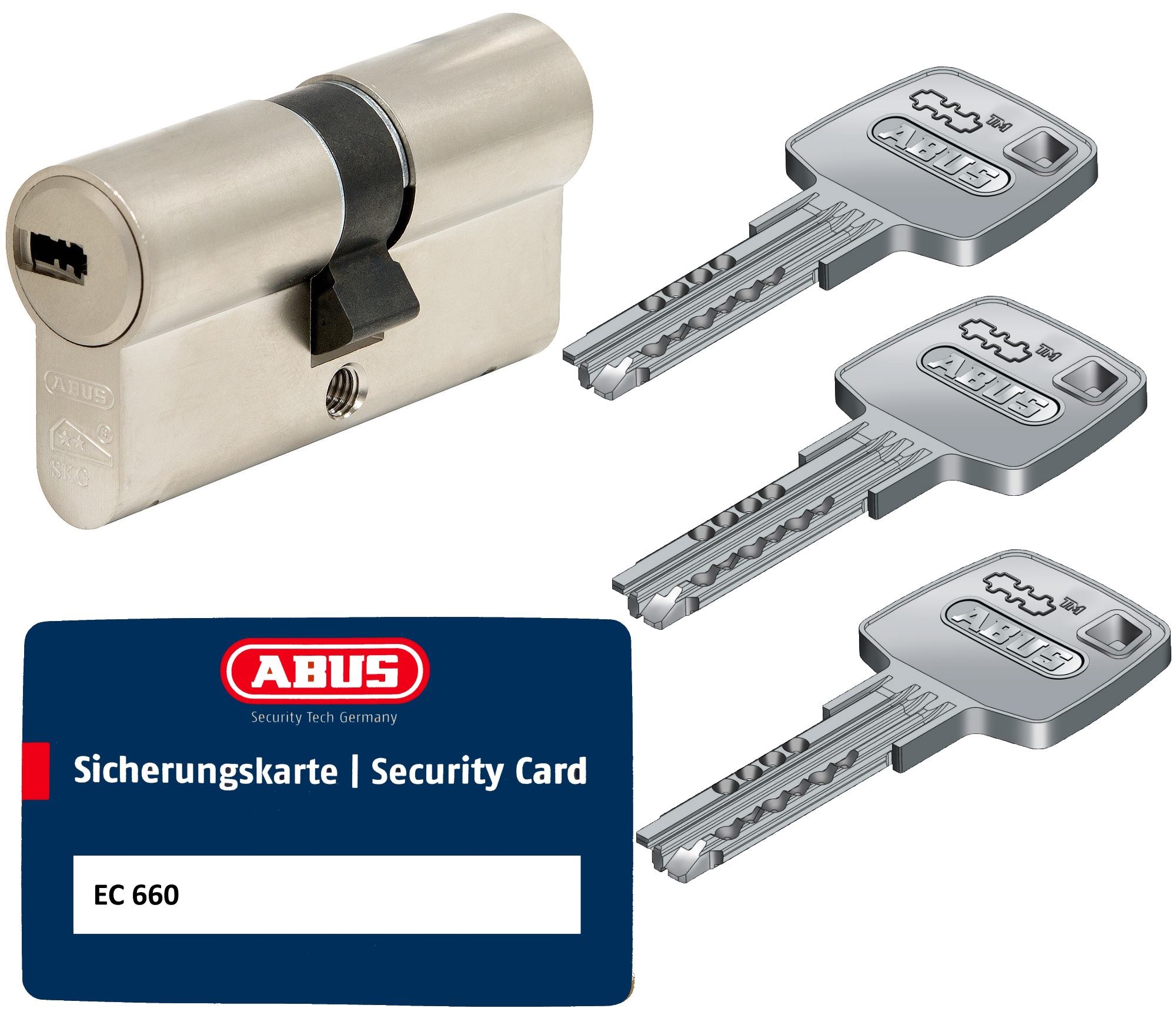 ABUS EC660 Schließzylinder Sicherungskarte Gleichschließend